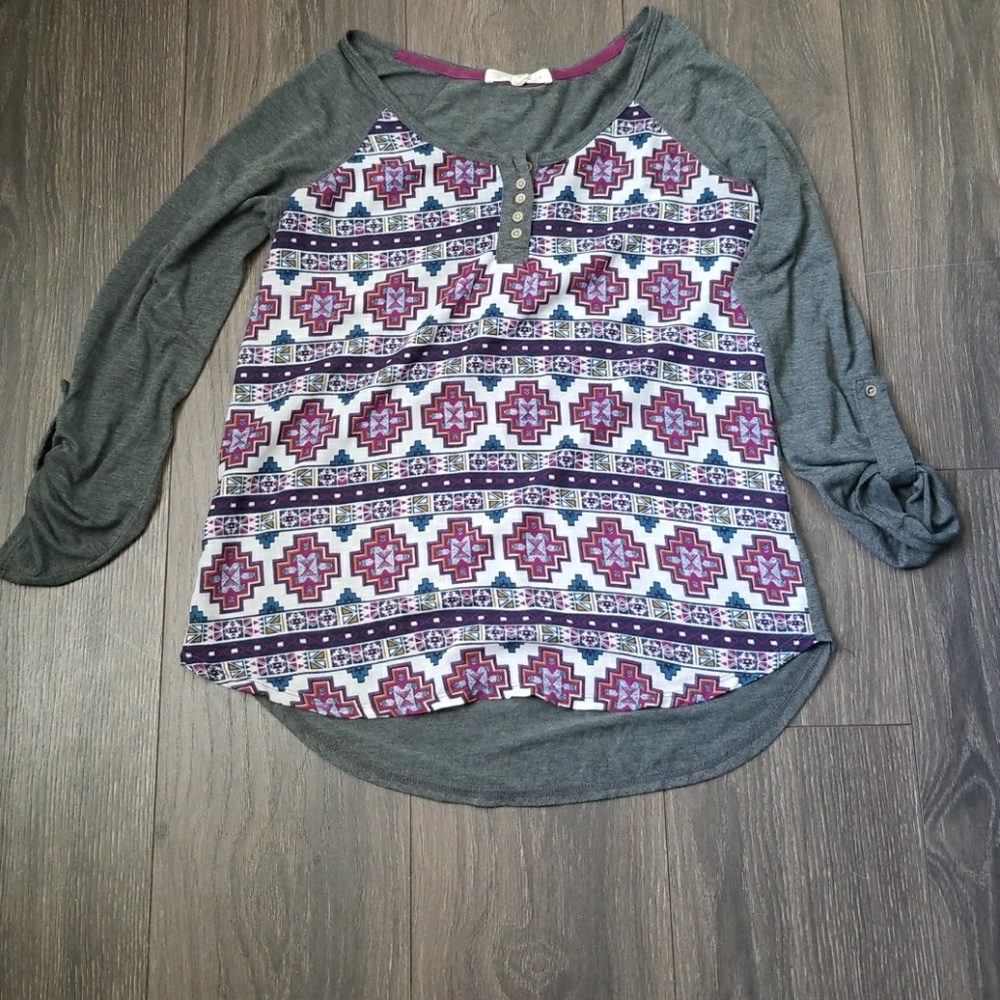 Aztec Printed Henley